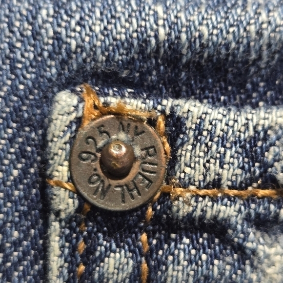 RUEHL NO. 925 Womens Dark Wash Distressed Denim Jeans Size 28x31 - Picture 9 of 11